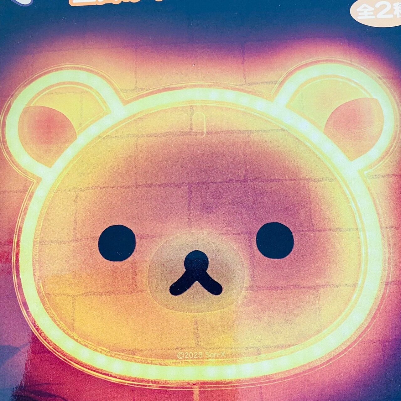 San-x Rilakkuma Korilakkuma 2 Set Wall Mounted Neon Style LED Light Bear Kawaii