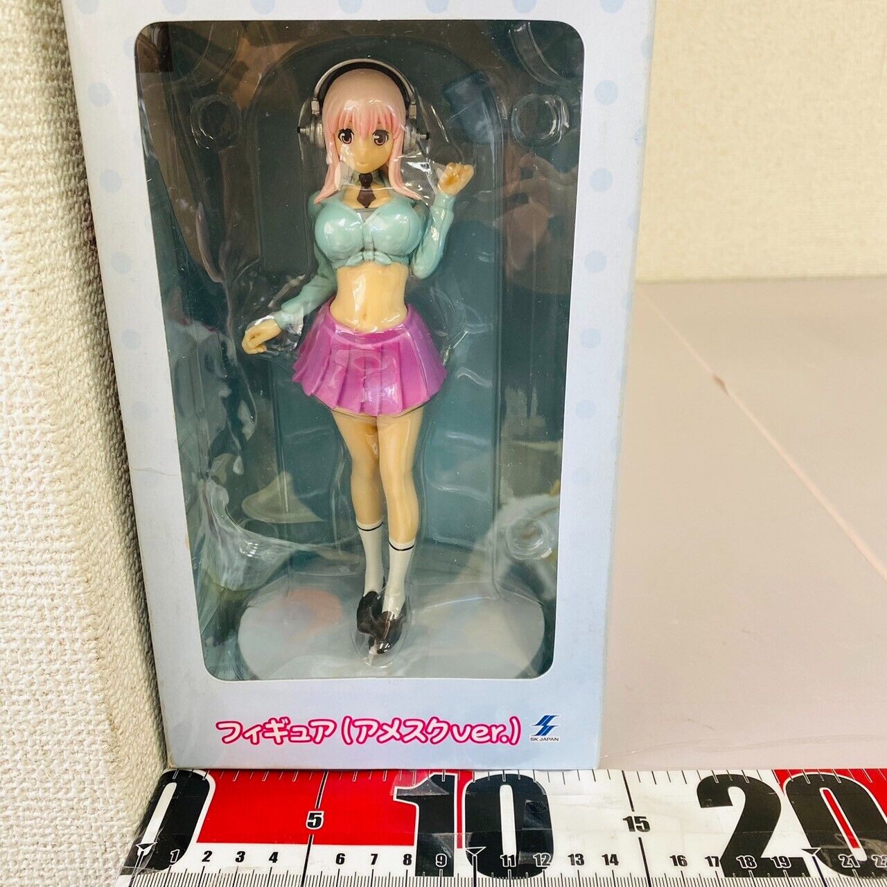 Super Sonico Special Figure American School Girl Headphone Pink Blue Kawaii Rare