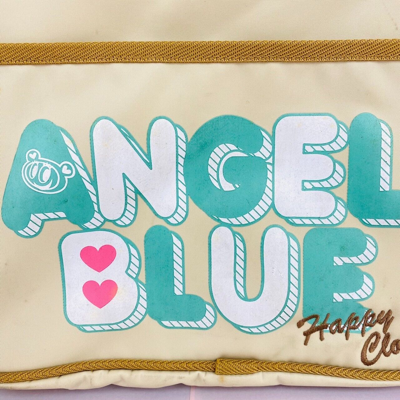 Angel Blue Backpack Rucksack School Bag Big White Blue Heart Kids Kawaii Rare