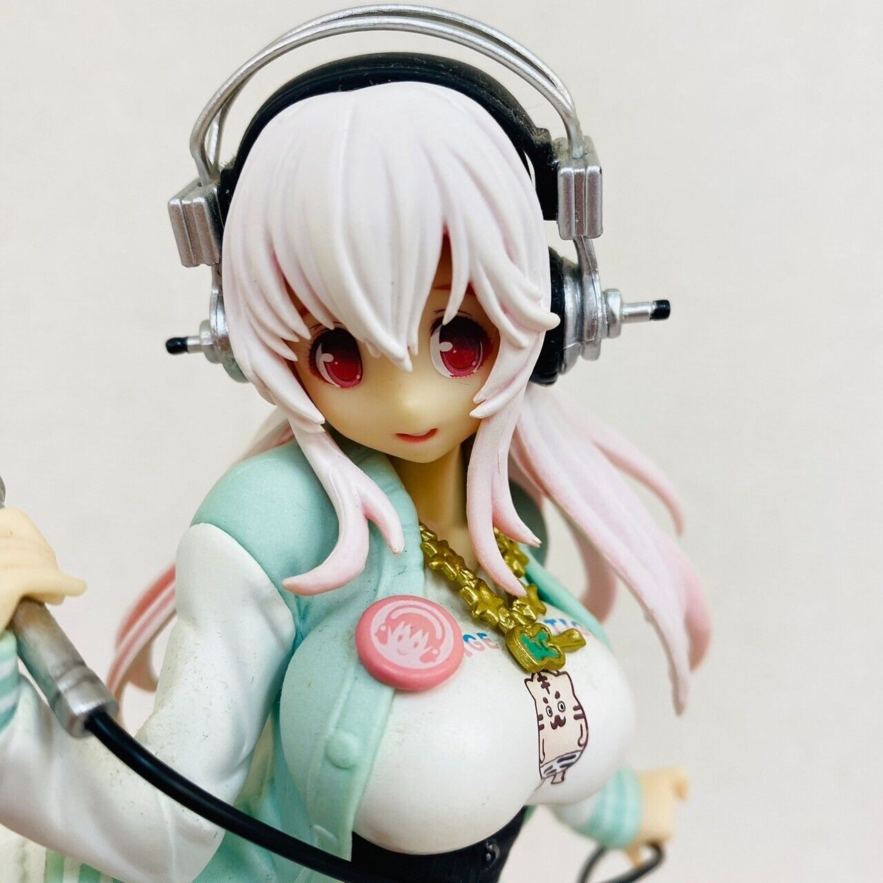 Super Sonico SQ Figure Microphone Headphone Girl Singing Kawaii Anime Manga Girl