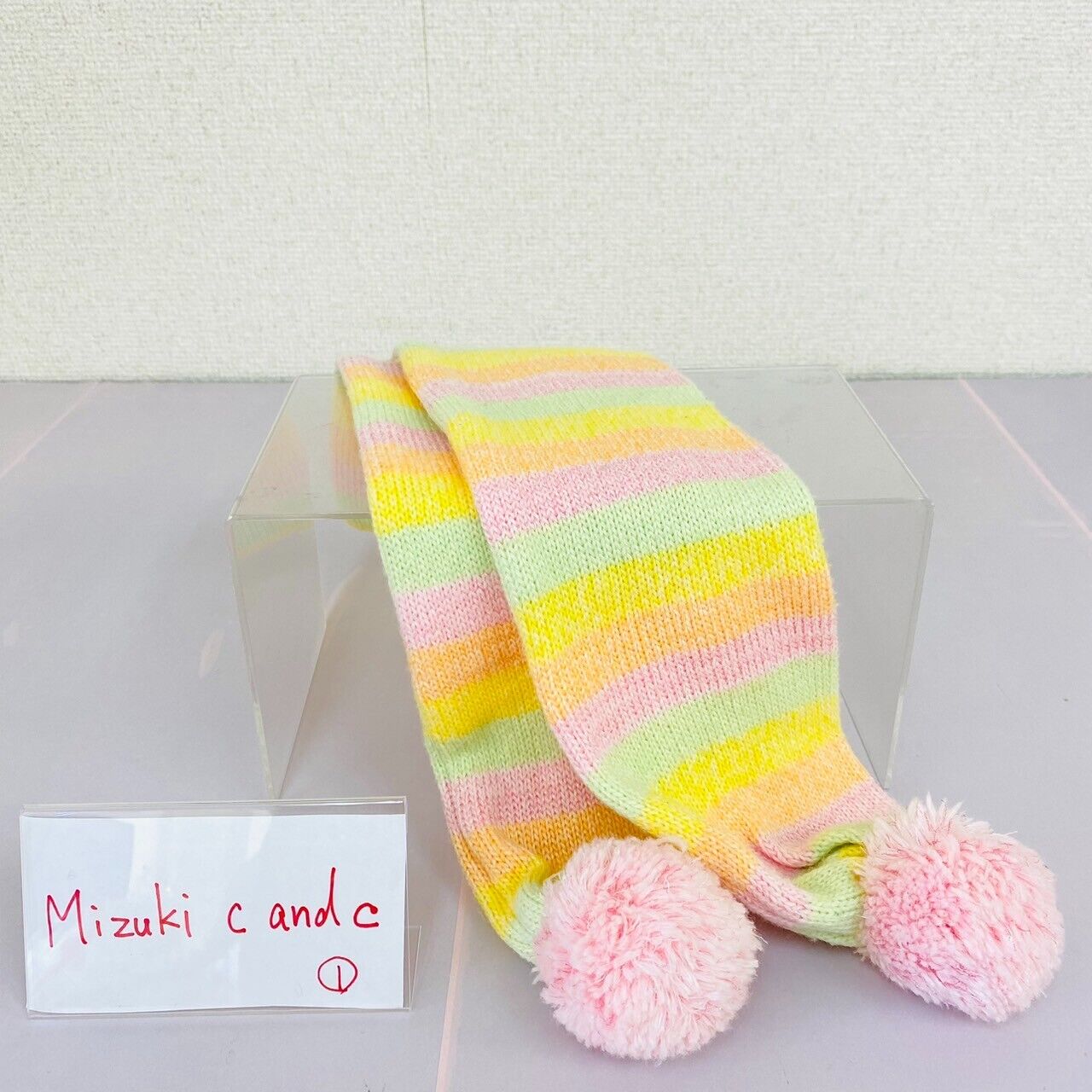 Mezzo Piano Muffler Winter Scarf Berrie-chan Rabbit Colorful Fluffy Knit Pink