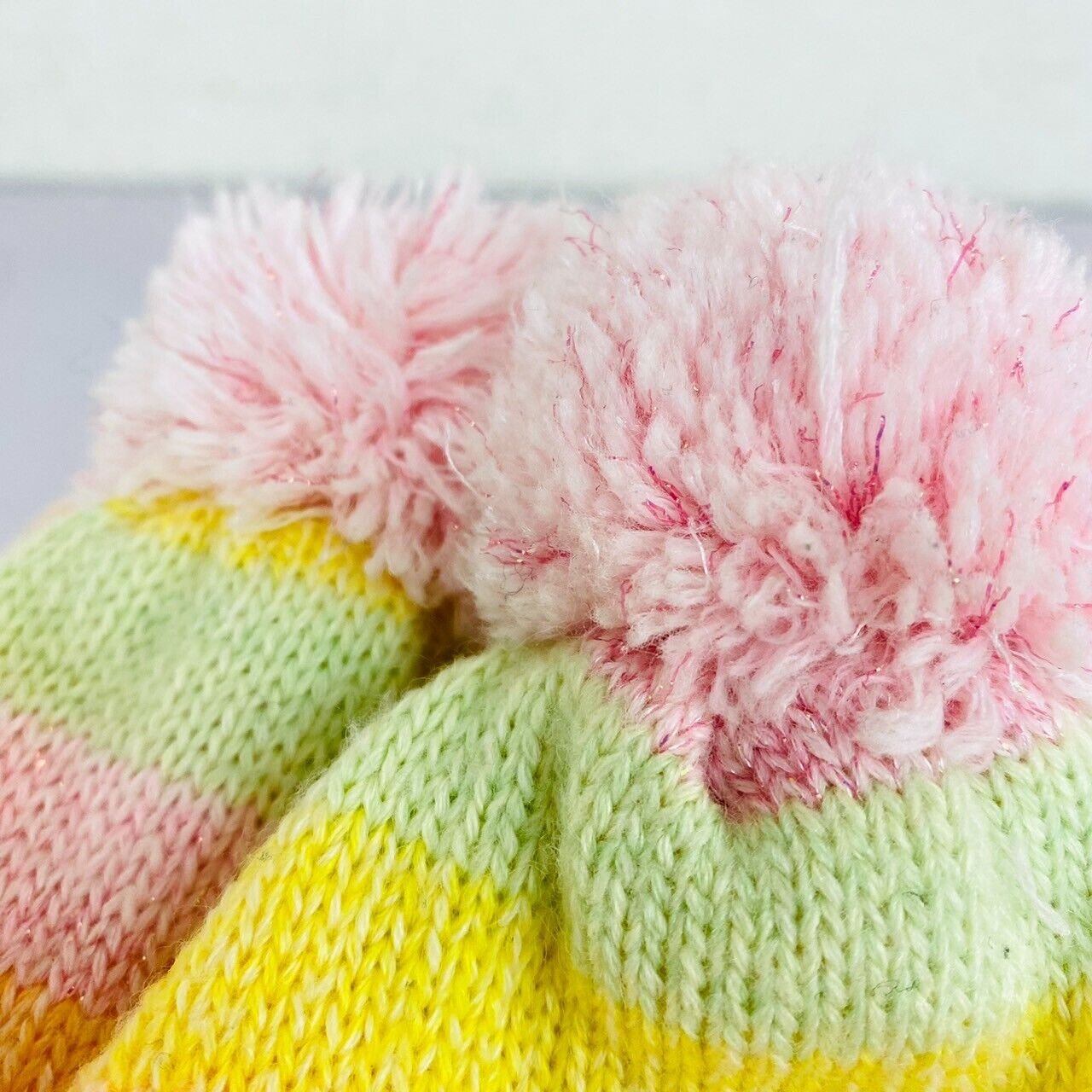 Mezzo Piano Muffler Winter Scarf Berrie-chan Rabbit Colorful Fluffy Knit Pink