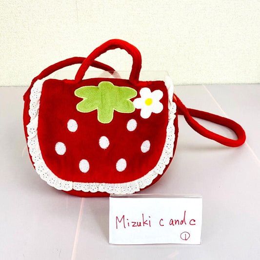 Mother Garden Shoulder Bag Red Cutie Strawberry Dot Frill Flower Fluffy Kawaii