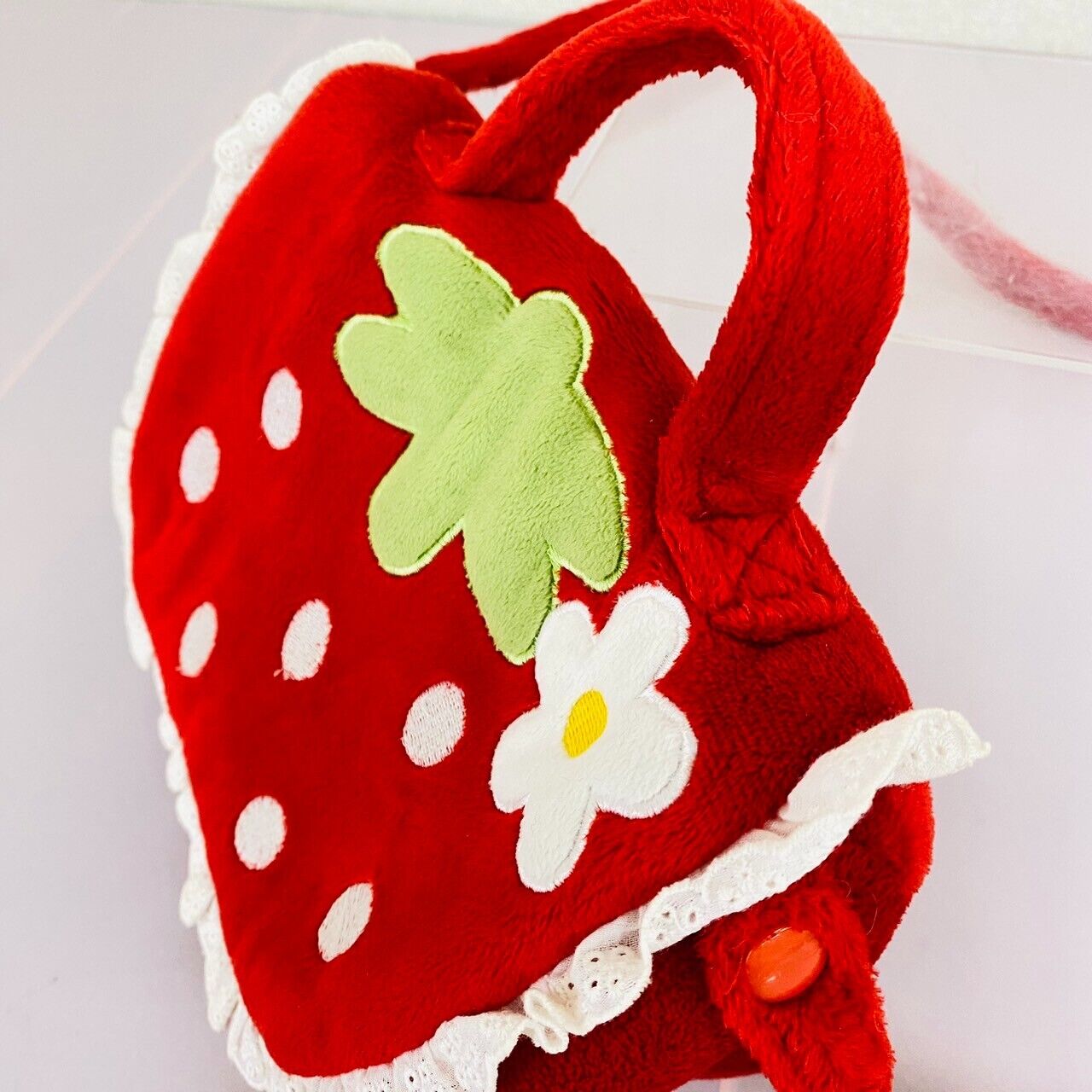 Mother Garden Shoulder Bag Red Cutie Strawberry Dot Frill Flower Fluffy Kawaii