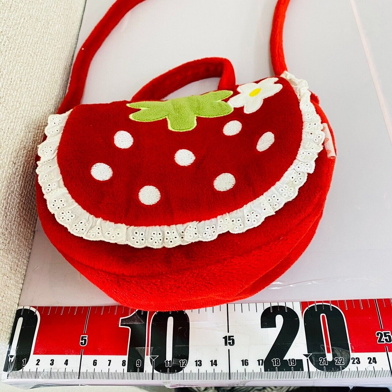 Mother Garden Shoulder Bag Red Cutie Strawberry Dot Frill Flower Fluffy Kawaii