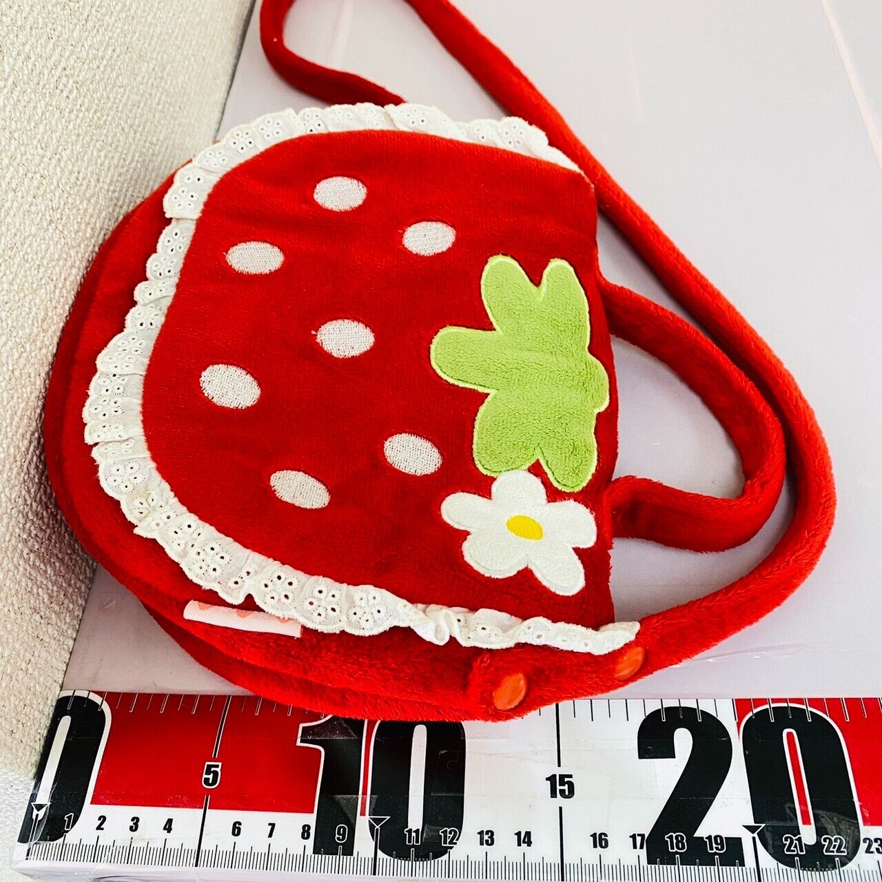 Mother Garden Shoulder Bag Red Cutie Strawberry Dot Frill Flower Fluffy Kawaii