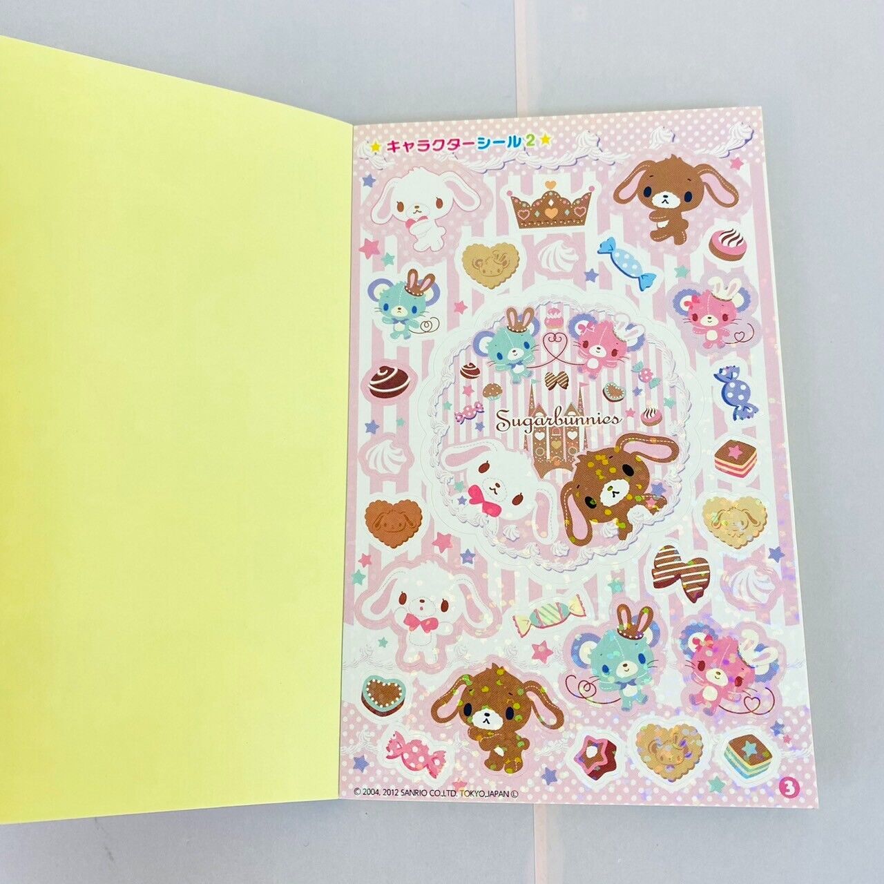 Sanrio Sugar Bunnies Sticker Picture Book Colorful Shirousa Kurousa Kawaii Rare