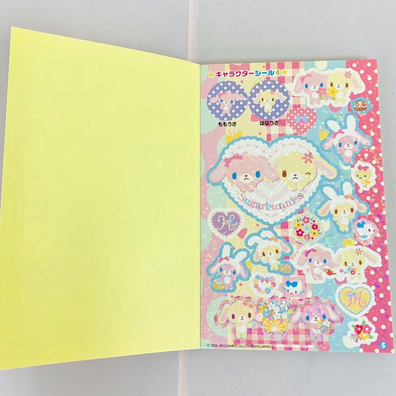 Sanrio Sugar Bunnies Sticker Picture Book Colorful Shirousa Kurousa Kawaii Rare