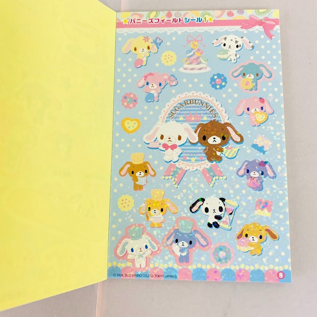 Sanrio Sugar Bunnies Sticker Picture Book Colorful Shirousa Kurousa Kawaii Rare