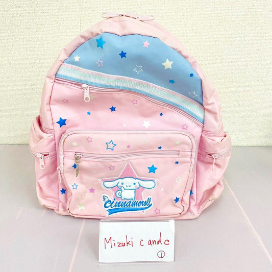 Sanrio Cinnamoroll Backpack Rucksack School Bag Pink Star Charm Kawaii Character