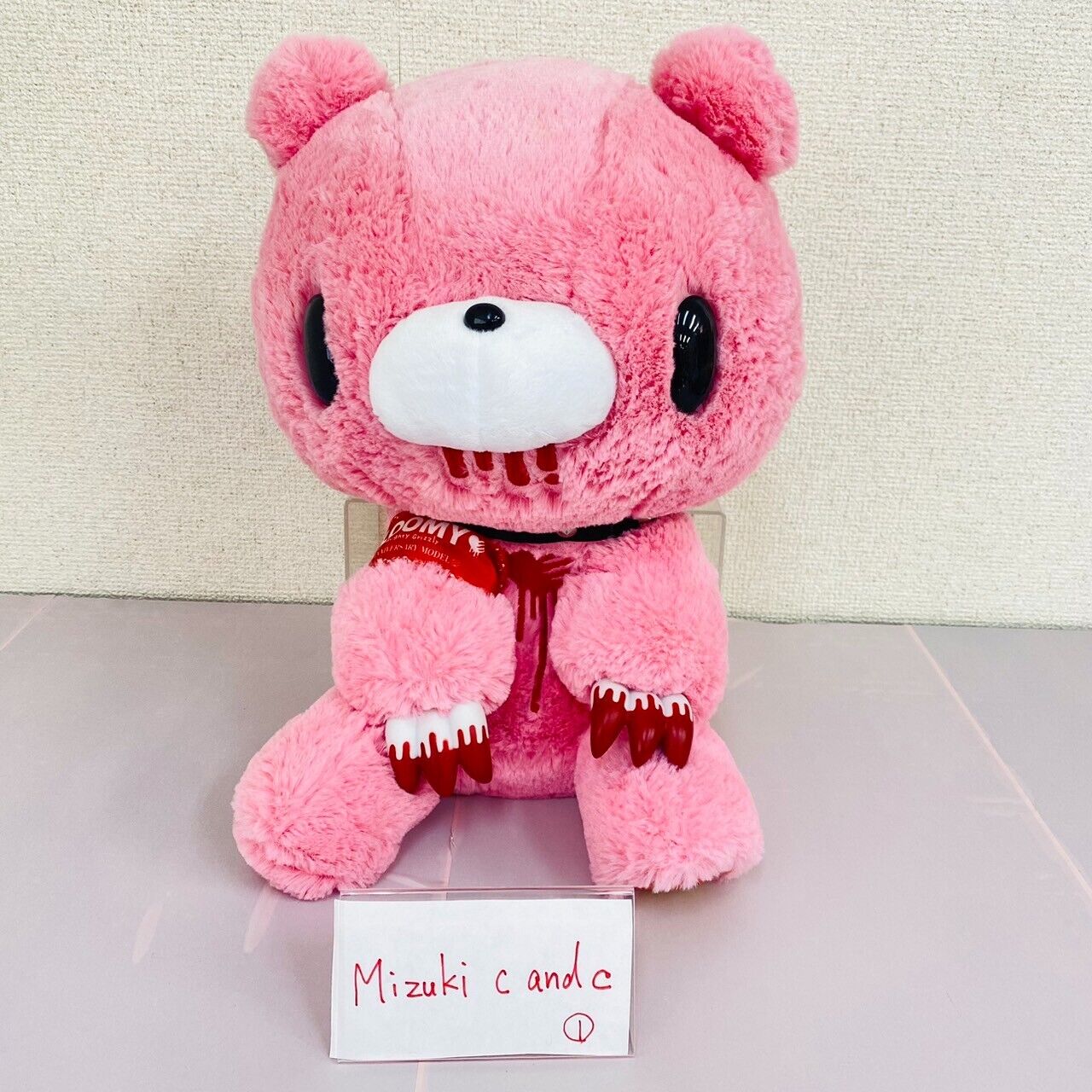 TAiTo Gloomy Bloody Bear Pink Plush Soft Stuffed Toy Doll Chax GP Anniversary