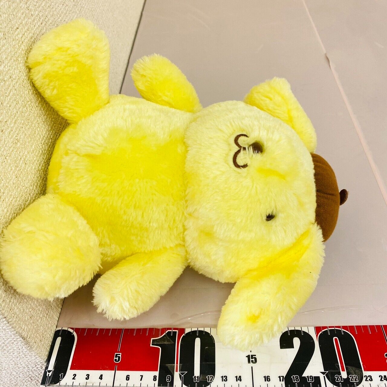 Sanrio Pompom Purin Plush Soft Stuffed Toy Yellow Fluffy Hat Dog Doll Kawaii