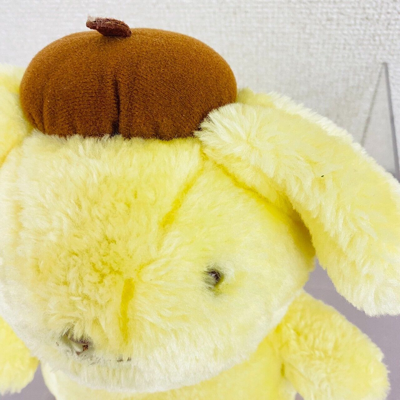 Sanrio Pompom Purin Plush Soft Stuffed Toy Yellow Fluffy Hat Dog Doll Kawaii