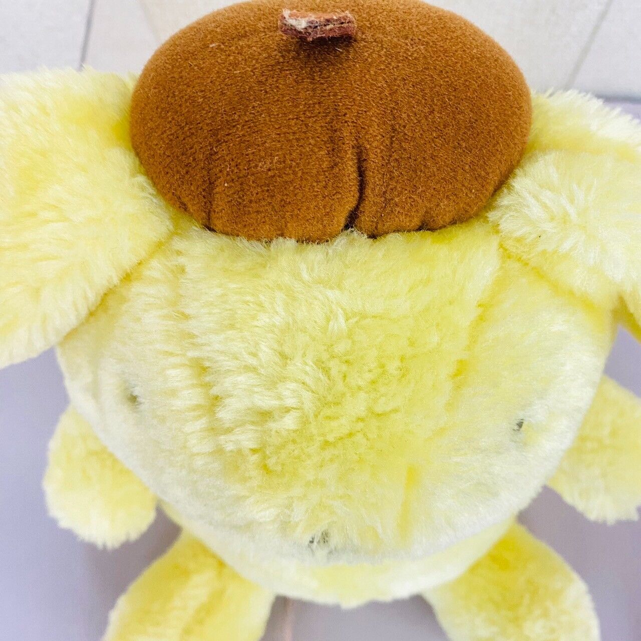 Sanrio Pompom Purin Plush Soft Stuffed Toy Yellow Fluffy Hat Dog Doll Kawaii