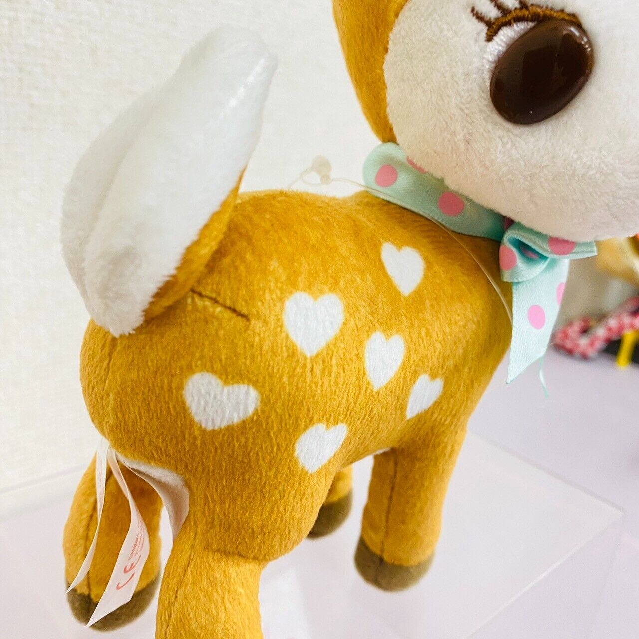 Sanrio Humming Mint Plush Doll Soft Stuffed Toy Deer Brown Green Badge Heart