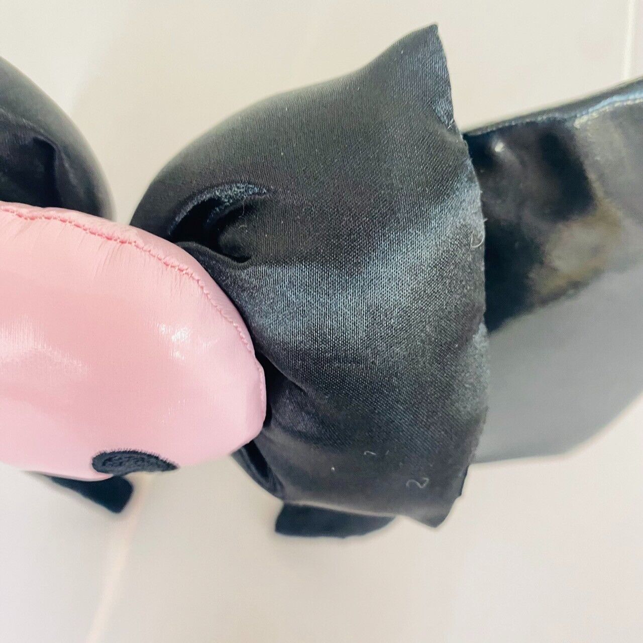 Sanrio Puroland Kuromi Hair Accessory Headband Rabbit Ear Skull Black Pink Rare