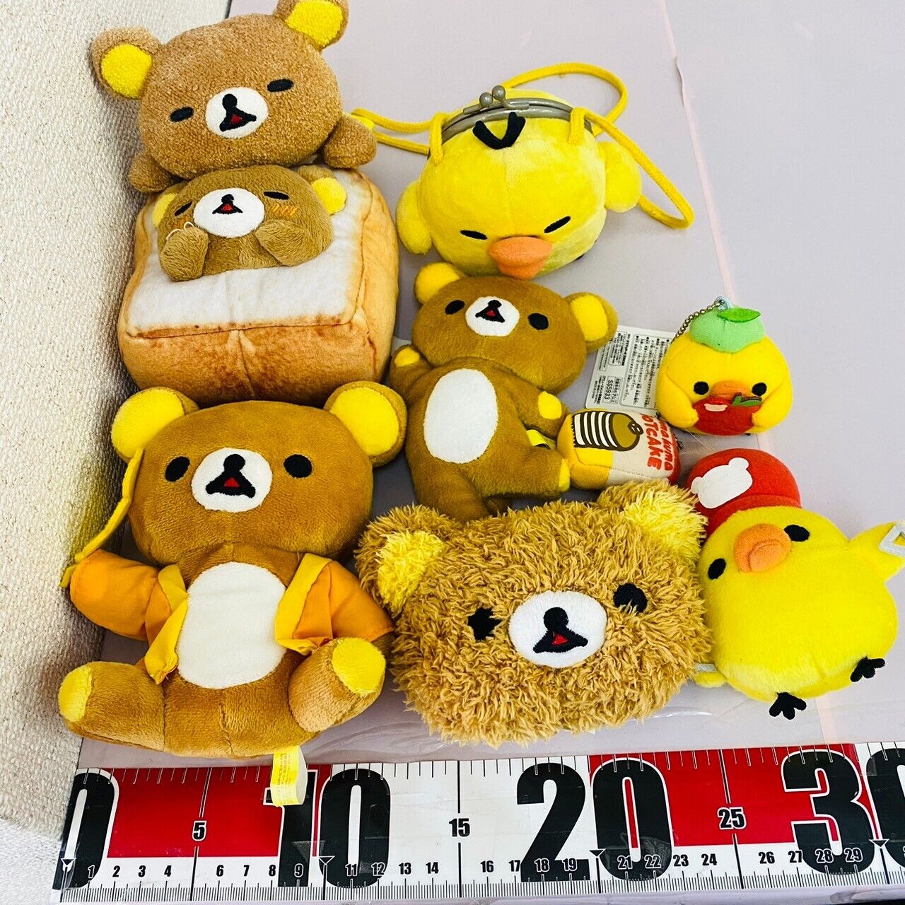 San-x Rilakkuma Kiiroitori Plush Set Soft Stuffed Toy Doll Brown Bear Yellow